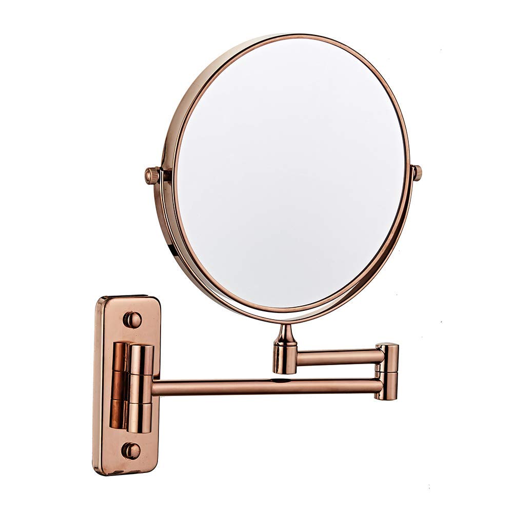 Miroirs de maquillage de vanité à montage mural double bras pliants 6inch