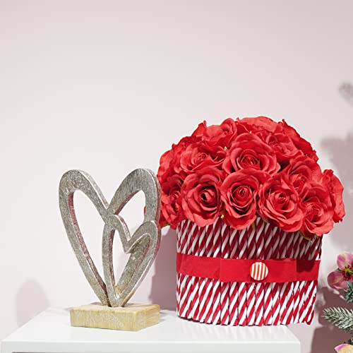 Guichifun Couple Gifts Modern Farmhouse Decor - Resin Heart Sculpture Home Décor Valentine's Day Great Gift For Husband Wife Mother Father Wedding Vows Romantic Gifts 5 X 2.25 X 6.5 Inch #TOP5