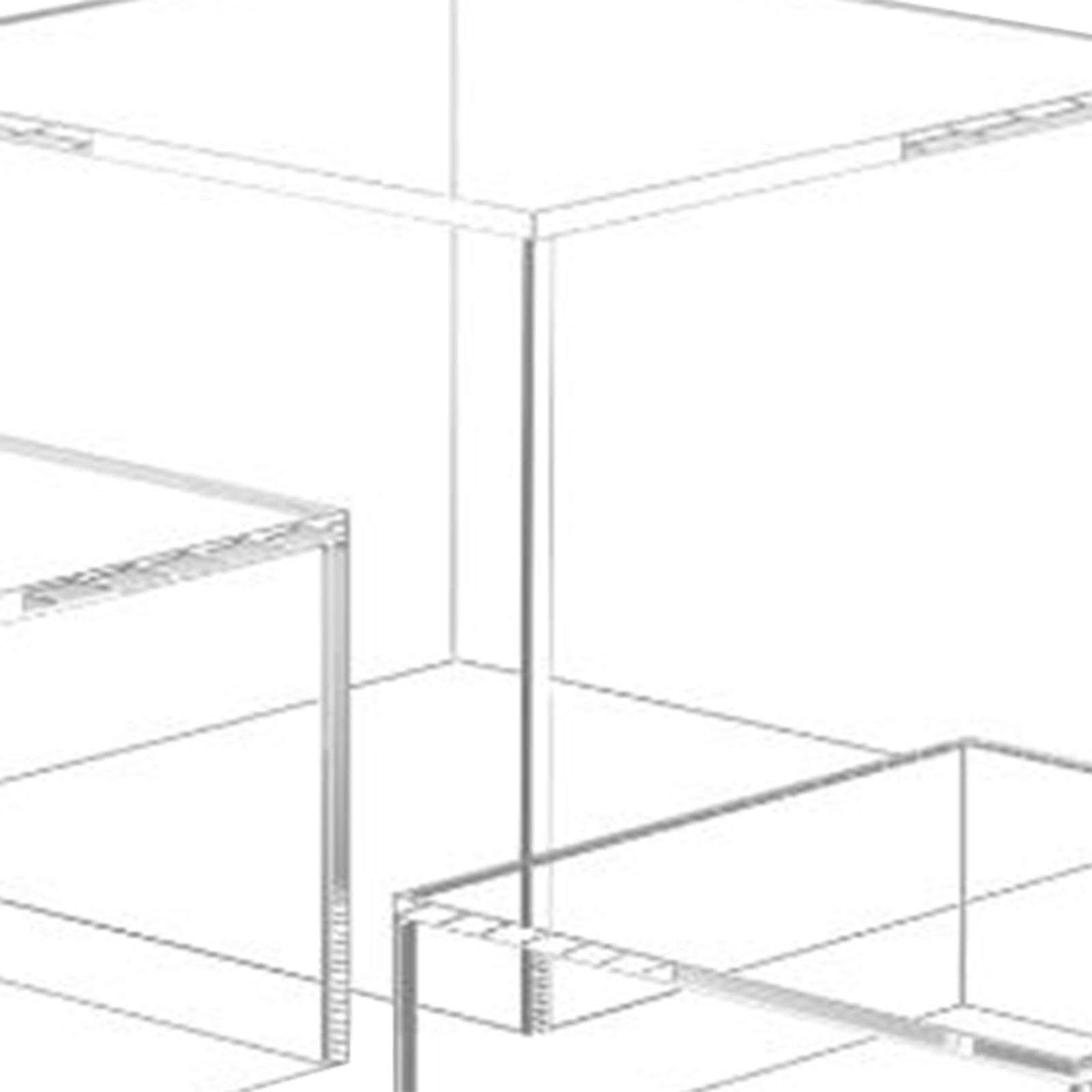 Qianly 3 Pieces Buffet Risers Acrylic Cube Display Nesting Risers Stackable for Birthday Party , transparent
