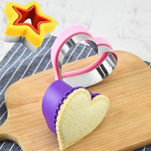 21 Pçs Cortador de Sanduíche e Selador Pão Sanduíche Shaper Dinossauro Estrela Forma Coração Bonito