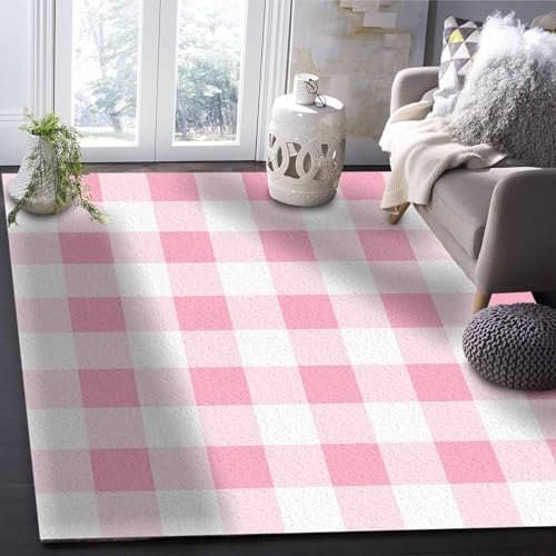 Tapete decorativo rosa 2'7" x 5' antideslizante miniatura 6
