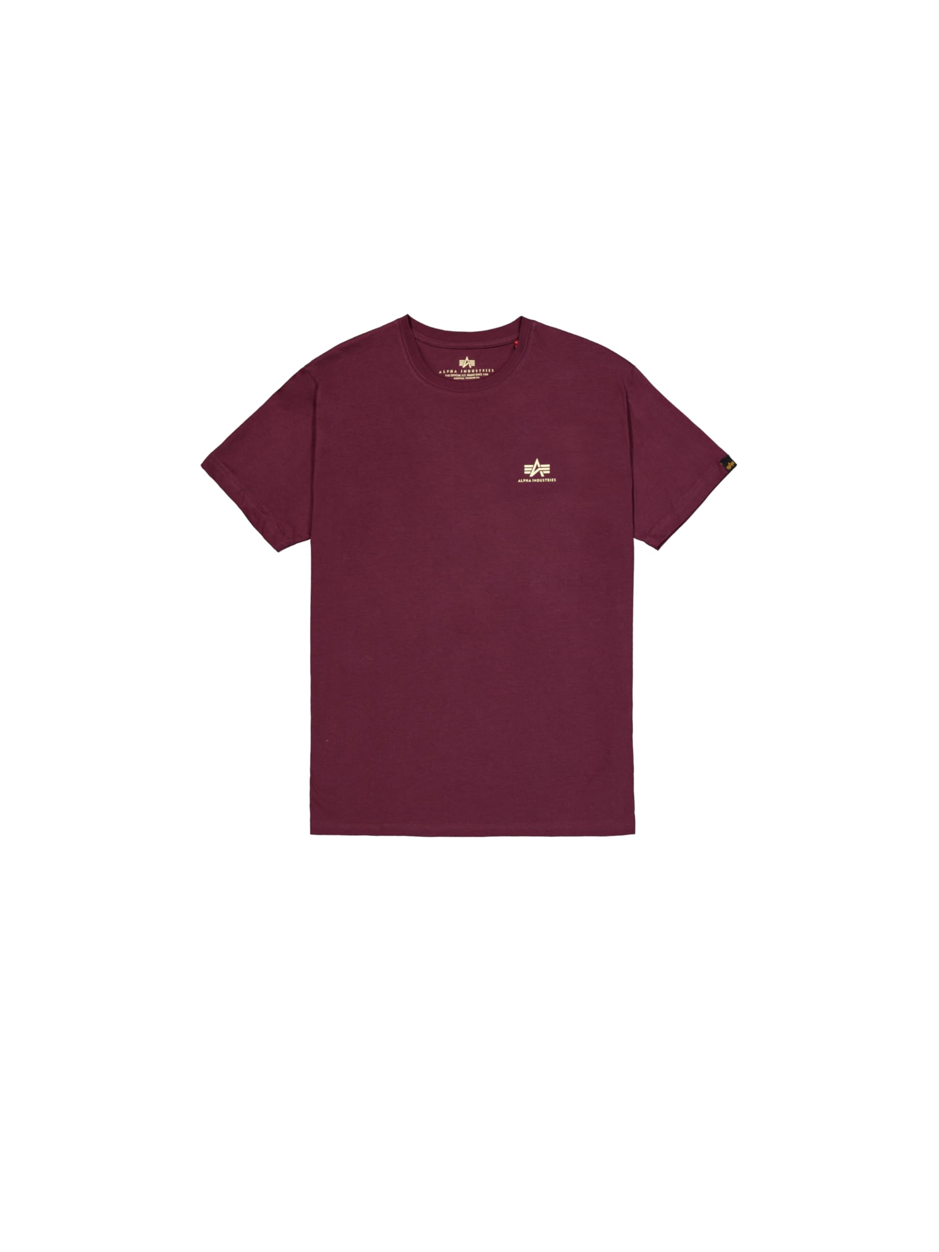 Alpha Industries Herren Basic Small Logo T-Shirt, Dark Cherry, XXL