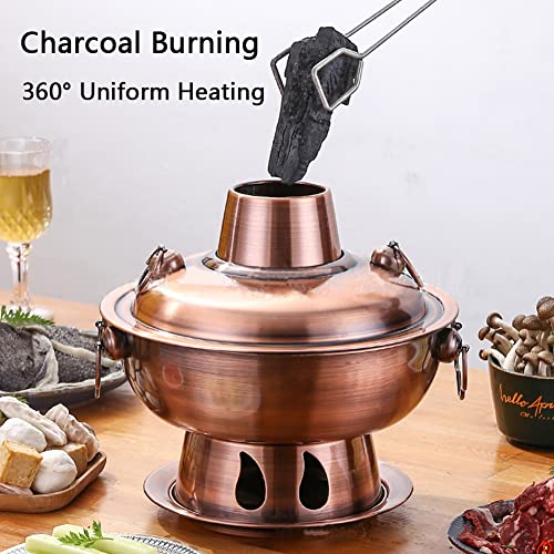 Olla tradicional china de cobre para hot pot miniatura 3