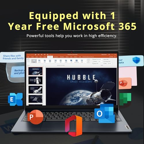 Image of Lenovo IdeaPad 1 15.6 inch Business Laptop with Office 365, Intel Celeron N4500, 12GB RAM, 512GB SSD+128GB eMMC, Intel UHD Graphics, Numeric Keypad, WiFi 6, Win 11 Pro, Abyss Blue, 1TB Docking Station Set