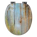 Siège de Toilette Universel en Forme O : L'abattant WC bois ergonomique s'adapte à la plupart des toilettes standards de forme O pour une assise confortable. Taille du bord extérieur du siège WC : 43,8x37,8 cm. Taille du bord intérieur : 26,8x22,8 cm. Remarque : Veuillez mesurer vos toilettes au préalable pour vous assurer que WOLTU siège de toilette est adapté à vos toilettes