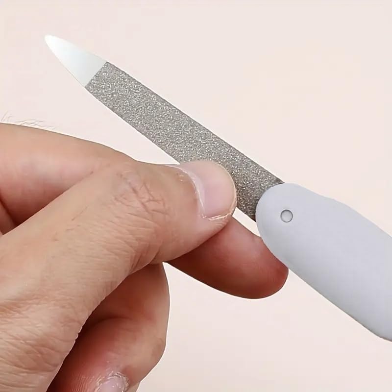 Folding Nail File Metal Stainless Steel Fold Manicure Tool Professional Double Sided and Files Nails Tool Easily for