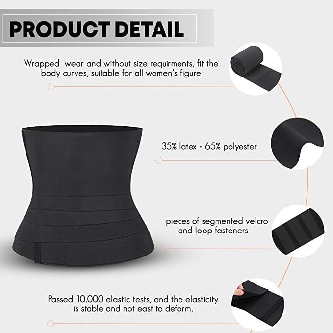 Image of bagsmart Shape Wear for Travel Universal Women Waist Women Tummy Shaper for Women for Various Body Shaper for Women Tummy Tucker Shapewear for Women & Men Slimming Belt Belly (3M)