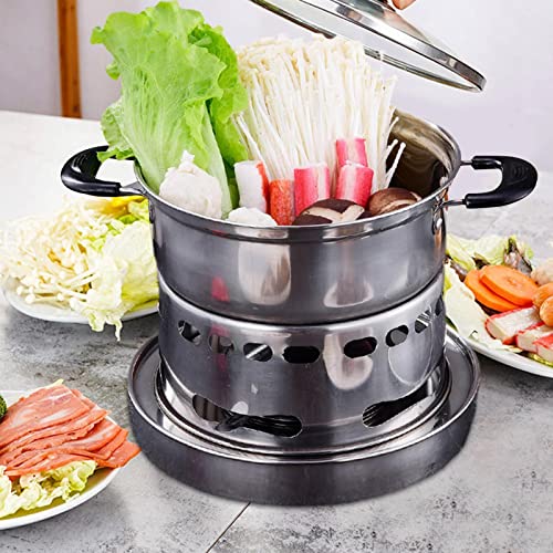 Camping Cookware Set, Outdoor Cookware Picnic Pot, Stainless Steel Camping Cookware, Ultralight Camping Pot Pan Set, Camping Tableware Set for Bushcraft Family Hiking, Picnic - Image 8