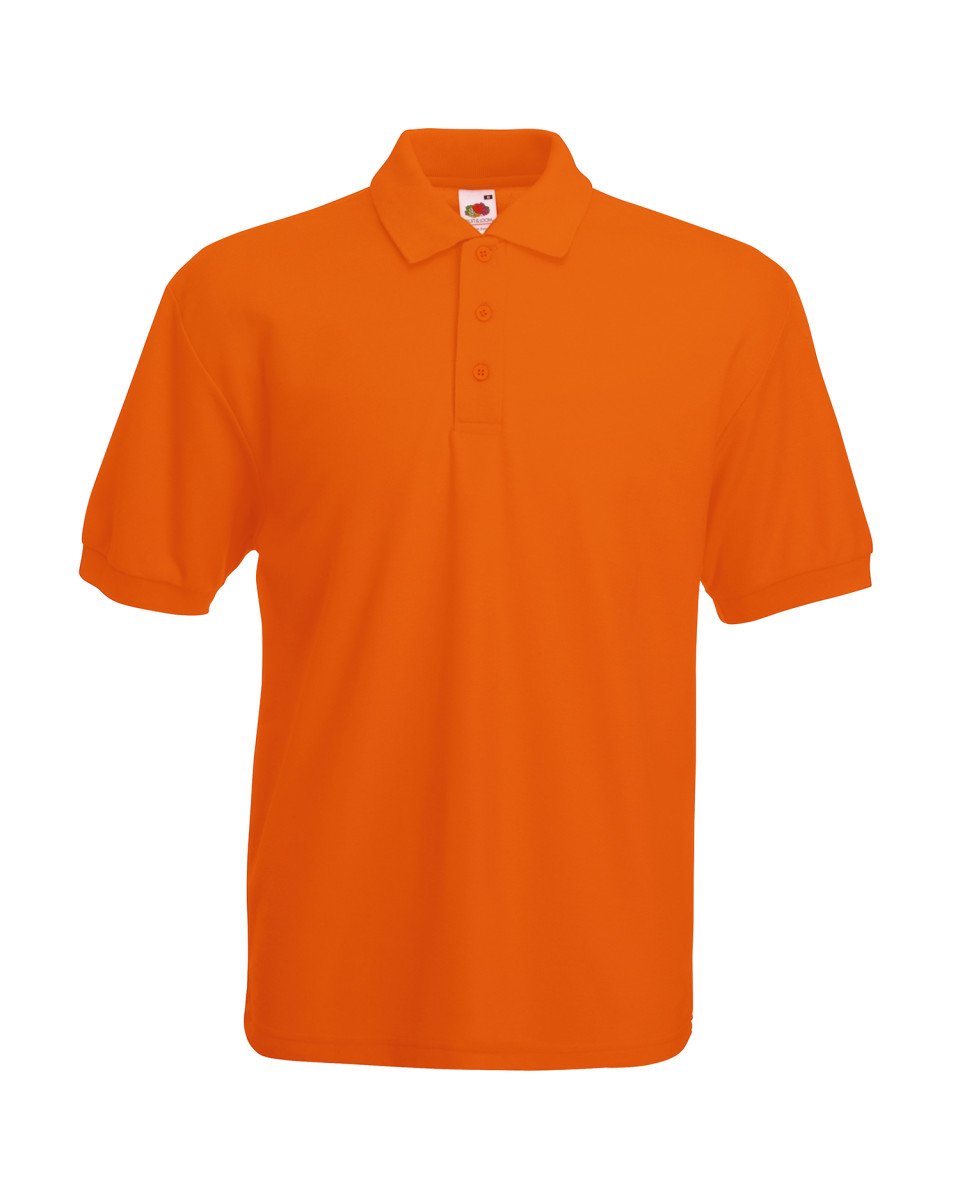 Fruit Of The Loom Men s SS033M Short Sleeve Polo Shirt, Orange, Large