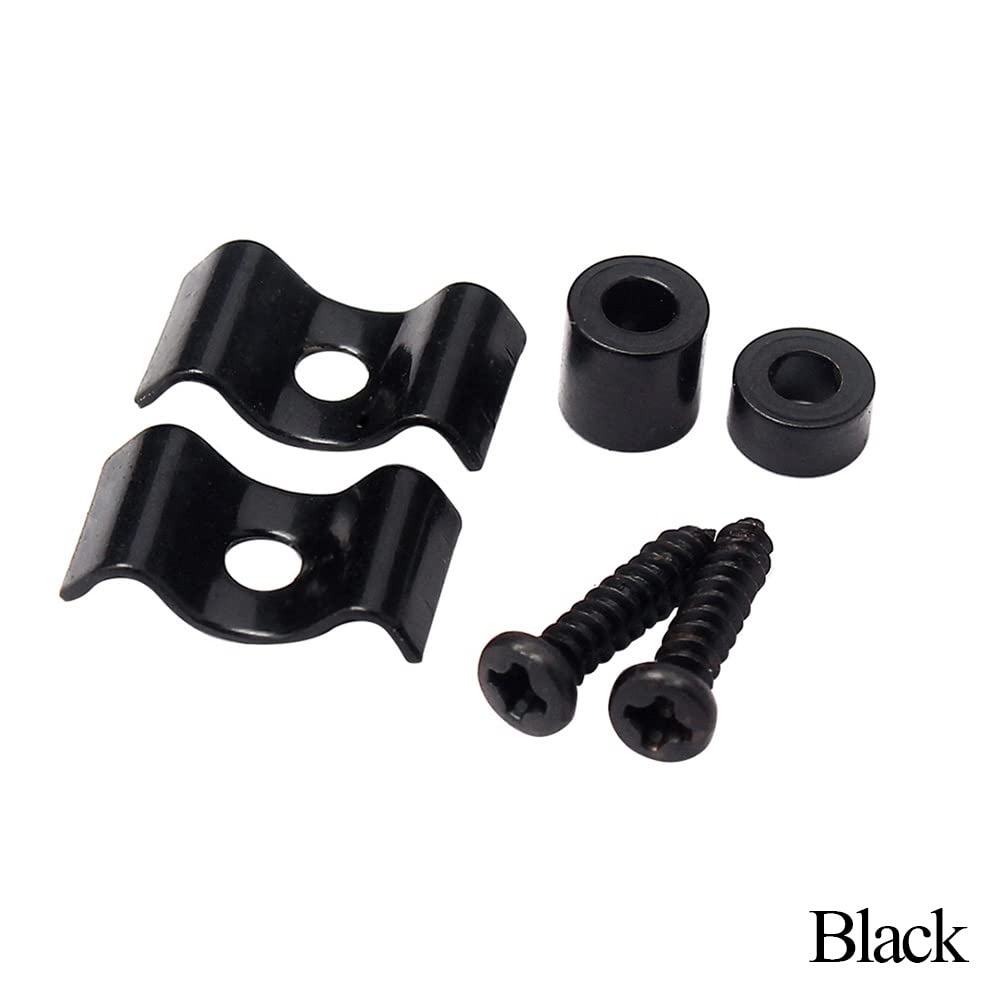 Alnicov Metal Vintage Style Guitar String Trees,Guitar Flat Wavy String Guides Retainers for Strat or Squier Style Guitar,Black(Set of 2)