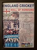 England Cricket Roll of Honours – Botham Anderson Cook Root Stokes Morgan – Impression encadrée