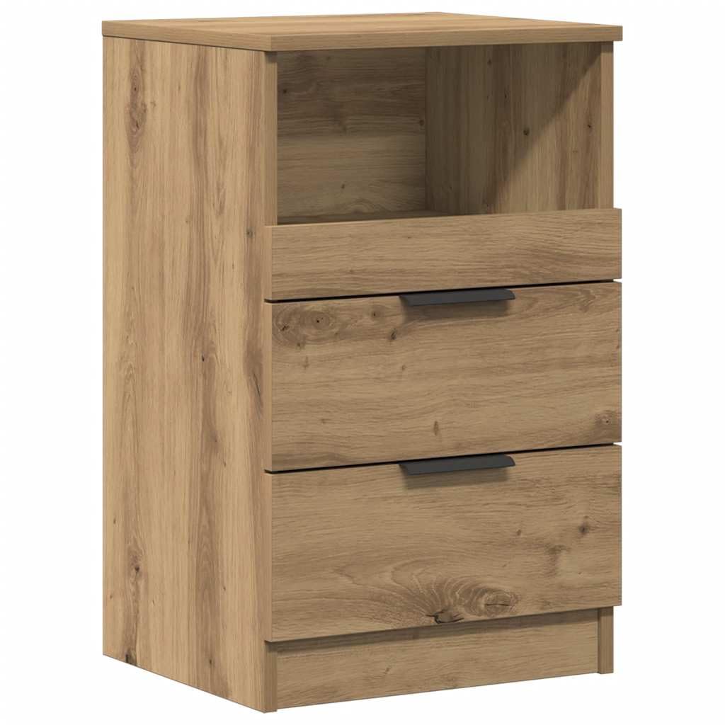Vidaxl Artisan Oak Bedside Cabinet, Bedside Table For Bedroom, Side Table With Drawer, Nightstand, Bed Table, Modern Style, Engineered Wood