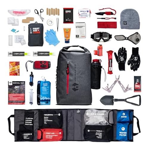 Uncharted Supply Co. Seventy2 Survival System – 72-Hour Emergency Go Bag with Gear for Home, Car, Evacuations, Power Outages & Natural Disasters