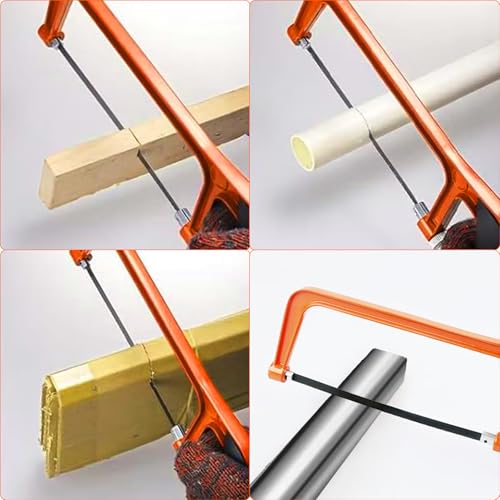 Kleine Metallsäge, Hand Bügelsäge, Mini Handsäge, Hand Sägen für Metall Holz Kunststoff, mit 30 Austauschbarem Sägeblättern