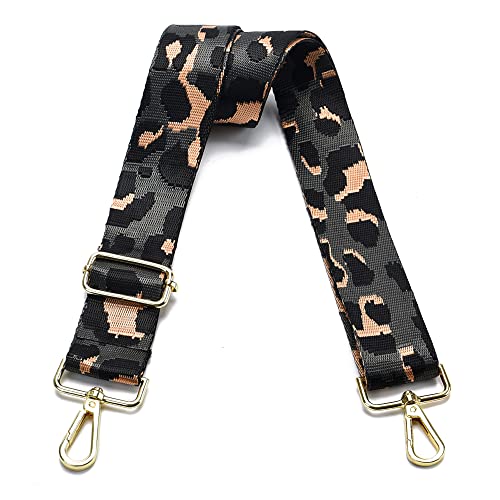 Image of Purse Strap Gold Hardware Replacement Crossbody Bag Strap, Wide Adjustable Shoulder Strap