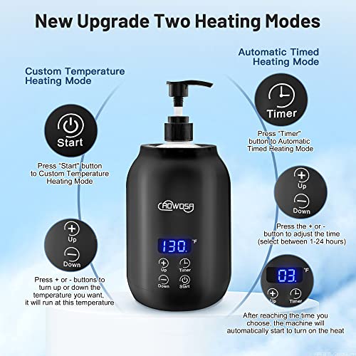 image for AOWOSA Massage Oil Warmer Bottle Professional Electric Lotion Digital 