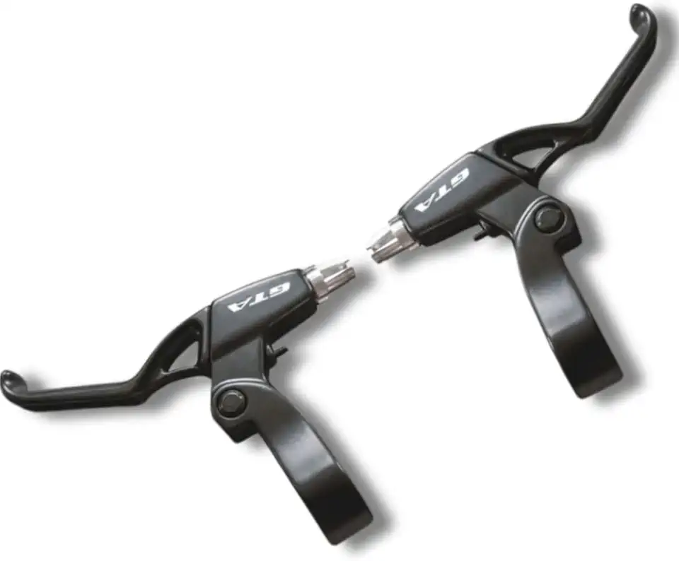 Manete De Freio Preto Bike Maçaneta V-brake Gta Alumínio Par