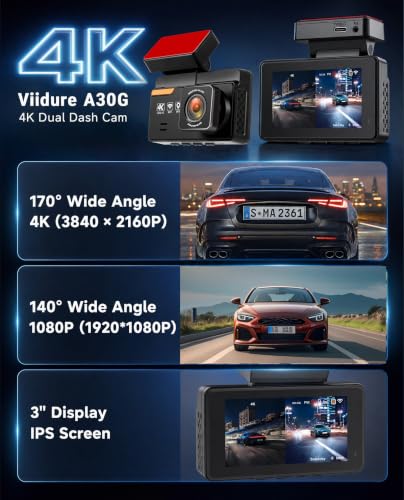 Dashcam 4K con GPS integrado y grabación continua para proteger tu coche en cada viaje diario 3