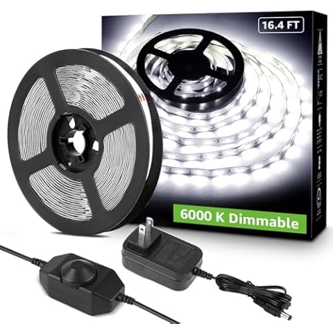 Lepro 16.4ft Dimmable LED Strip Light with Strong 3M Adhesive Cover