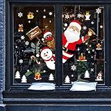 ⛄Aussehen: Schönes Aussehen und leuchtende Farben, Schneeflocken von Weihnachtsmann und Elch passen sehr gut zu Weihnachten