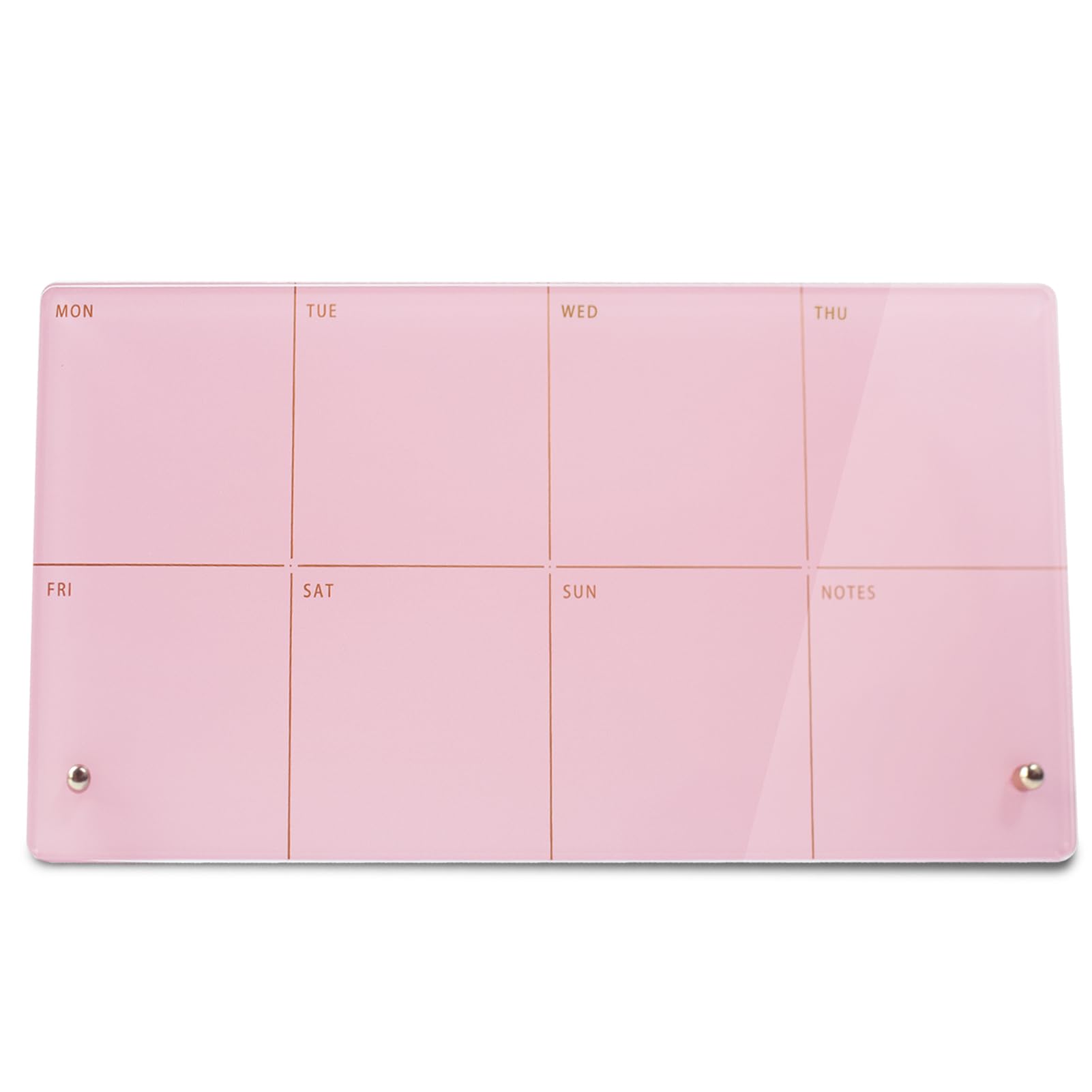 Marribol Desktop Acrylic Weekly Planner Whiteboard with Stand,12"X6"-Small,Dry Erase Weekly Planner for Desk,Acrylic Desk Calendar Dry Erase,Pink Dry Erase Board for Office Home School-ZMZL-P-1530