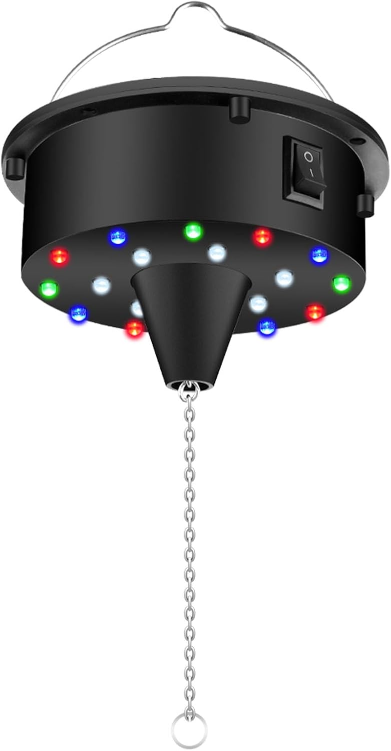 Disco Ball Motor and Light, Battery/Plug Powered Rotating Motor with