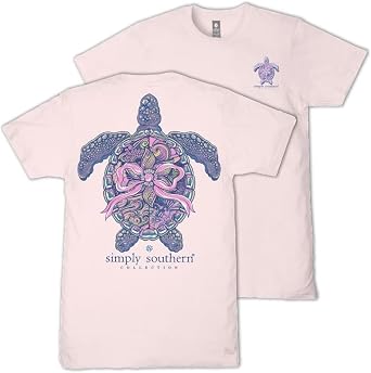 Simply Southern Mandala - Pink Bow - Turtle - Conserve & Protect - Adult T-Shirt
