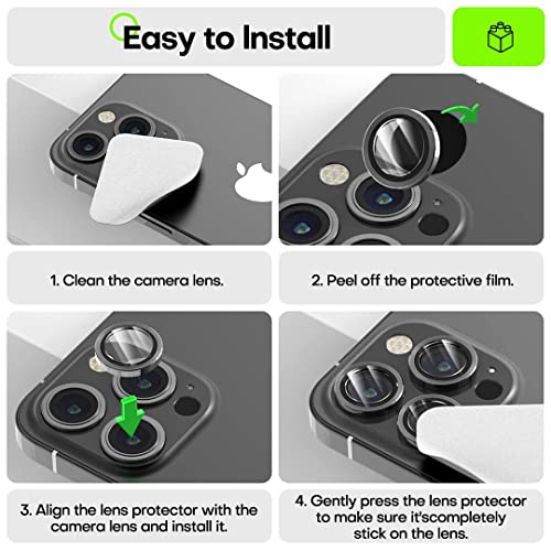 Image of DD SON Back Camera Lens Protector Tempered Glass For iPhone 13 Pro /iPhone 13 Pro Max (Sierra Blue) | Case Friendly with Edge to Edge Coverage and Easy Installation Kit, Pack of 1