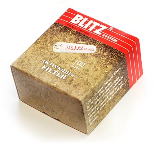 100 pcs BLITZ System Smoking Pipe Charcoal Filters 9mm Made in Switzerl