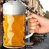 bar@drinkstuff Plastic Beer Stein – German-Style 2-Pint (1 L) Polystyrene Tankard Mug with Handle – Reusable, Rigid, Dimpled Finish – Ideal for Festivals, Outdoor Events & Bars (2) #1
