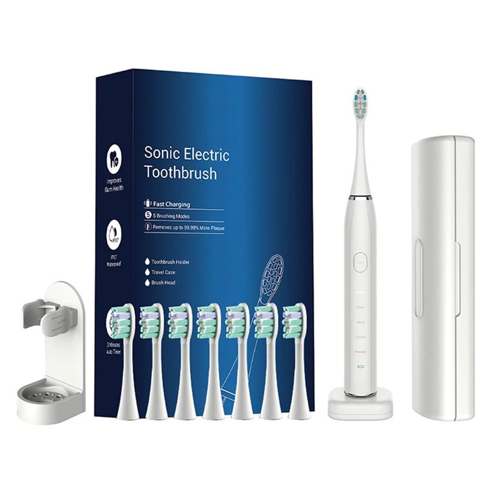 ProSonic V1 – Professionelle elektrische zahnbürste ultraschall mit Schalltechnologie für glattere Zähne und optimale Mundhygiene ultraschallzahnbürste Zahnreinigung zahnaufhellungsgerät (Weiß)