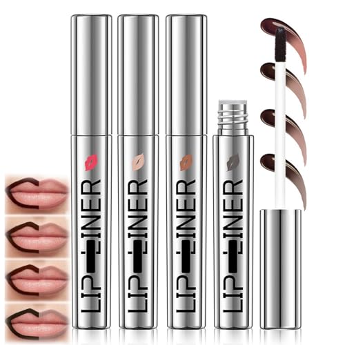 Peel Off Lip Stain, 4 Colours Matte Liquid Lipstick Set, Waterproof Long Lasting Peel Off Lipstick, Smooth Transfer-proof Lip Stain, Tattoo Colour Nude Lipstick Lip Liner, Lip Stick Makeup For Women