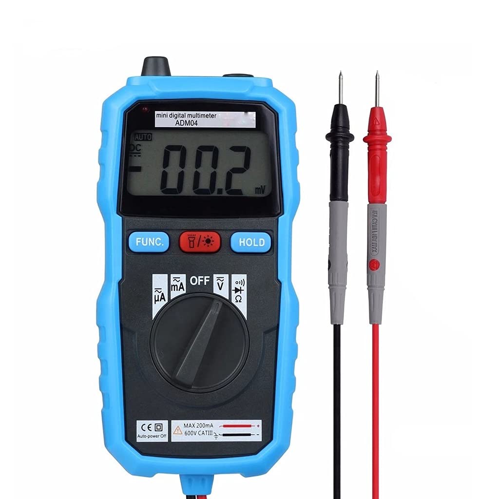 ADM04 Mini Digital Multimeter AC Voltage Current Meter Ammeter Multi Tester Non-Contact Alarm