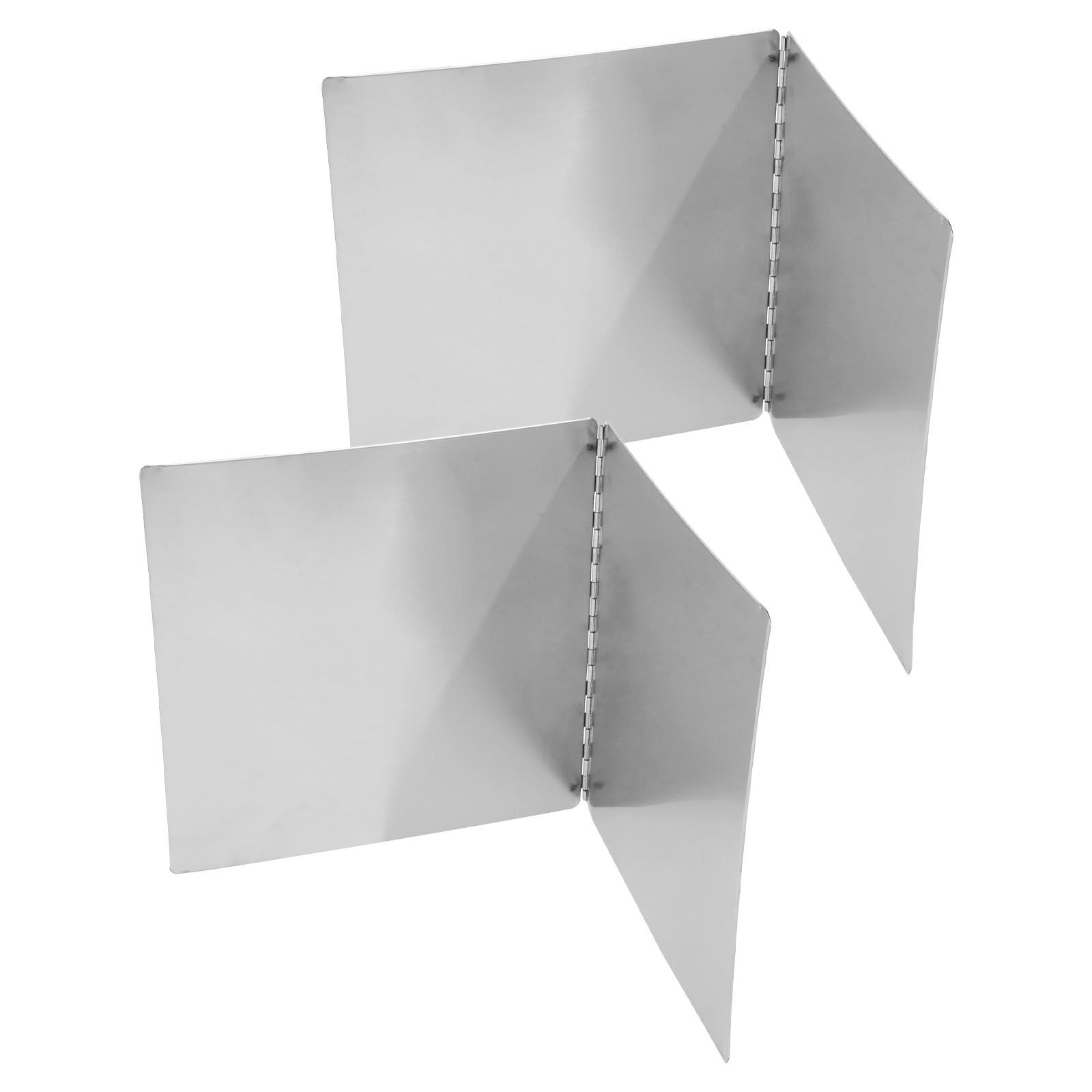 2 Stück Küchen Spritzschutz aus Edelstahl Höhenverstellbar und Hitzebeständig Moderner Design Spritzschutz für Wand hinter Herd und Pfanne in Silber