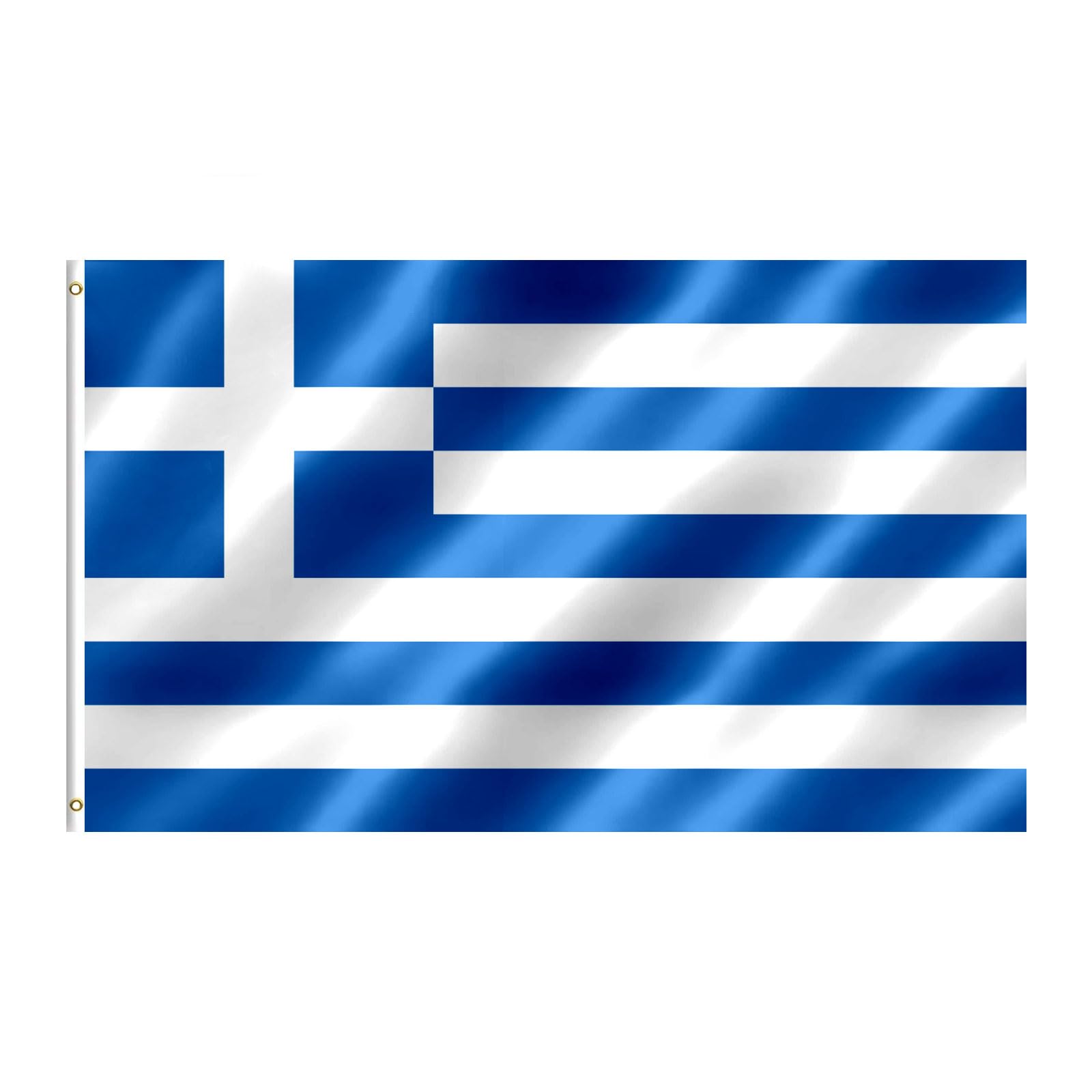 Greek Flag 3x5 FT Greece Flag With Brass Grommets Fade Proof For Outdoor Decor(Greece)