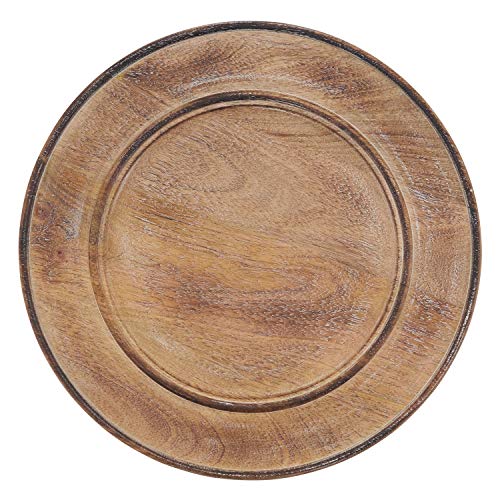 Platos Decorativos de Madera Natural Mango 13 pulg. Set x4 miniatura 1