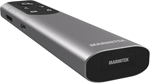 Wireless Presenter - Marmitek WPR-400 with Digital Pointer, Air Mouse, Zoom, 30M Range, USB Receiver for Professional Presentations, Compatible with Windows & macOS
