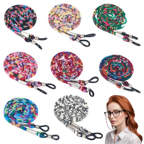 8 Pcs Eyeglass Holder Strap, Glasses Strap Cord Lanyard, Sunglass Retainer Chain for Men Women Kids,...