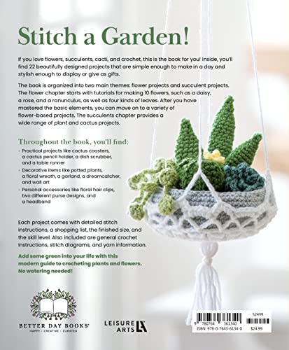 Modern Crochet Garden: Stylish Flower & Succulent Patterns to Stitch in a Day (22 Quick Projects) - Image 8