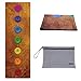 OttoBen Esterilla de Yoga Viaje, 1 mm Delgado Plegable Antideslizante Portátil Estera de Fitness, Ecologica Caucho Natural Pilates Alfombra, Colchoneta Mat Yoga 178 * 61cm/70 * 21" Siete Chakras