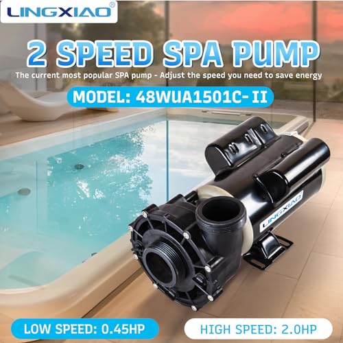 Image of 2HP SPA Pump - 2 Speed LX Pump Motor 115V /60HZ, 2 inch Port - 48 Frame
