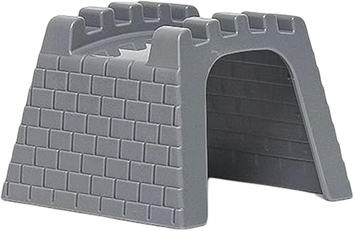 Miniatura 1 de AMLESO Túnel de tren de madera manualidades jardín de hadas micro paisaje túnel de tren de madera accesorios para vías de tren para juguetes