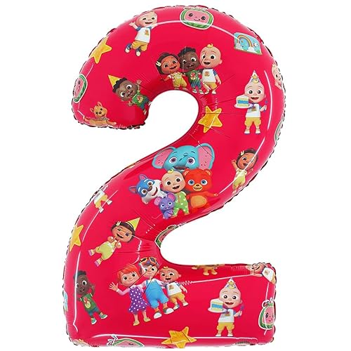 Toyland 27 Inch Cocomelon Number Foil Balloon - Kids Party Balloons - Number 1-2 Available