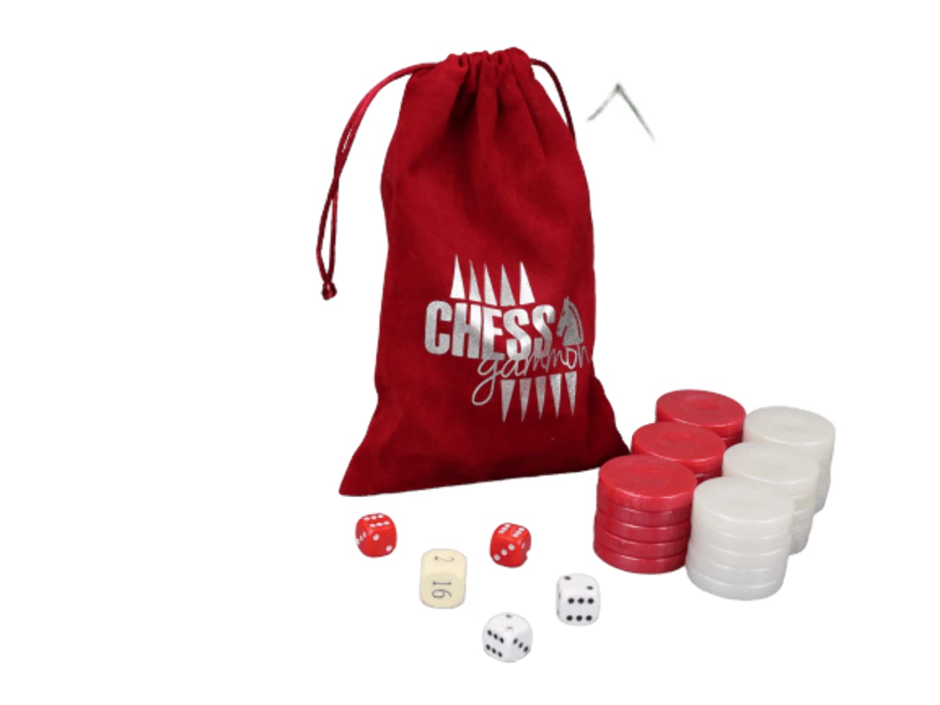 Piezas de Backgammon 'Color Rojo Perla' - 36 mm