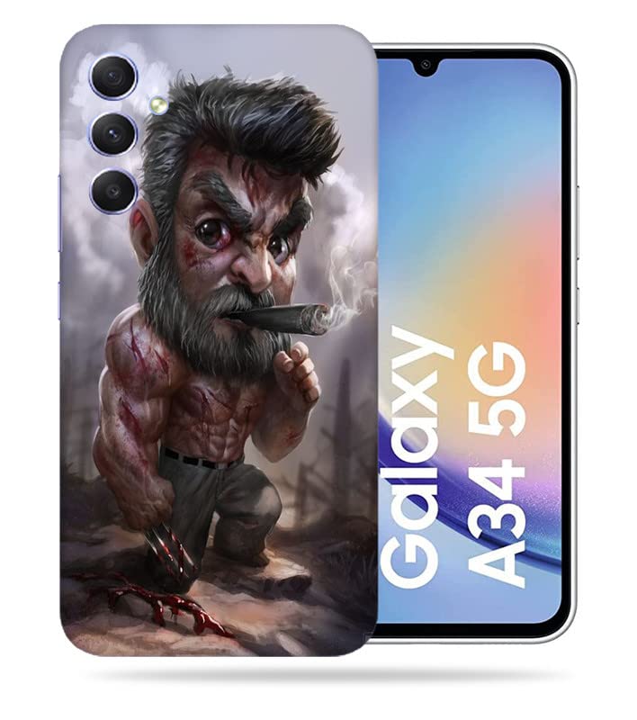 OggyBaba HelloBoy Skin Back Protector Film Ultra Thin Scratch Resistant Vinyl (Not Case and Cover) for Galaxy A34 5G