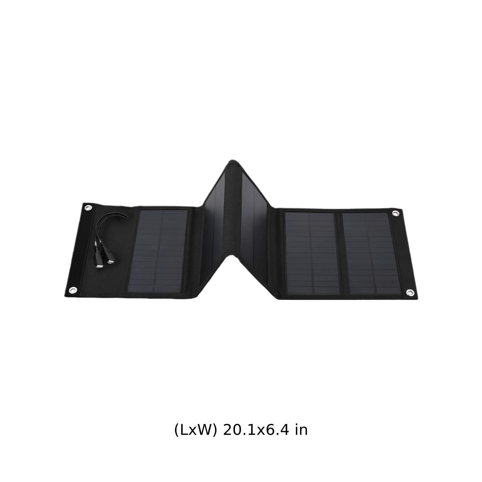 Przenośna torba na panel słoneczny 10 W, podwójne wyjście USB 5 V, monokrystaliczna silikonowa fotowoltaika, składana obudowa panelu słonecznego z regulatorem napięcia, 51 x 16,3 cm, zewnętrzna