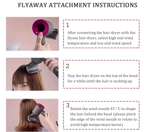 Bocal antivoo Flyaway para secador de cabelo supersônico Dyson HD01 HD02 HD03 HD04 HD08 ferramenta
