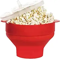 Pipoqueira Em Silicone P/Microondas - Vermelho