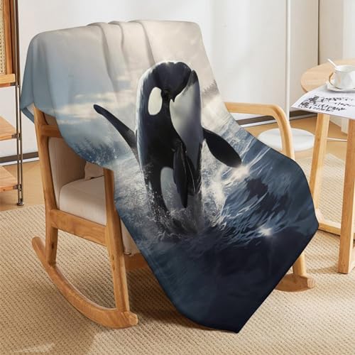 Manta de ballena para sofá noches de cine invierno en casa 5
