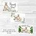 Hadley Designs 24 Woodland Thank You Cards, Envelopes, Kids or Baby Shower Thank You Note, Rustic Animal Deer or Fox, 4x6 Varied Gratitude Pack For Party, Birthday Boy or Girl Children, Appreciation